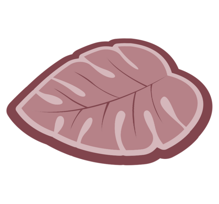 Alfombra vinílica flores forma de hoja botánica - TenVinilo