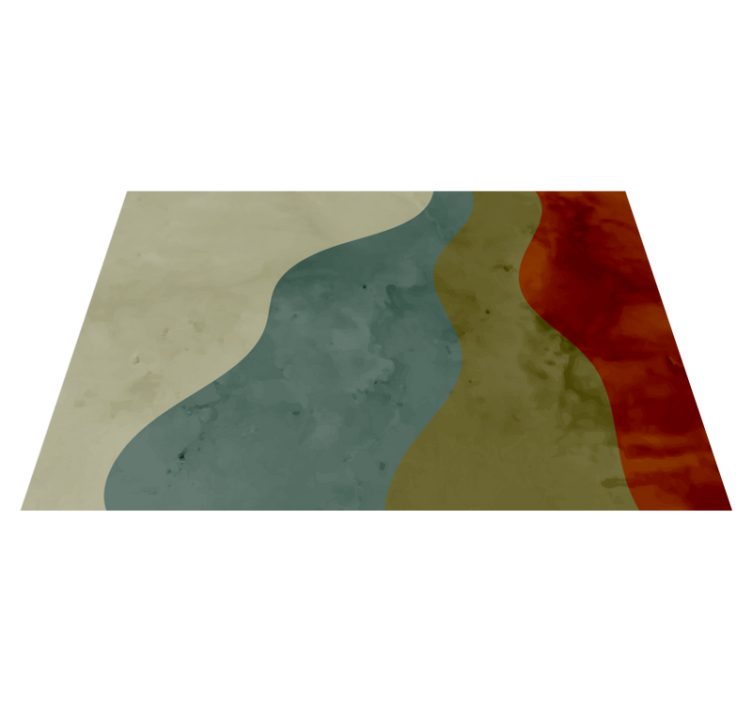 Alfombra vinílica salón patrones de ondas abstractos - TenVinilo