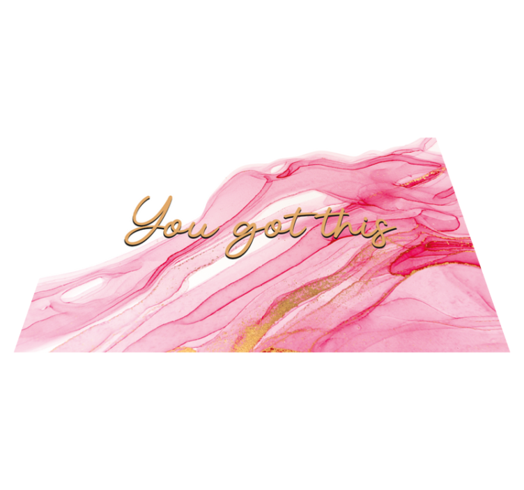 Alfombra vinílica frase tú puedes con esto - TenVinilo