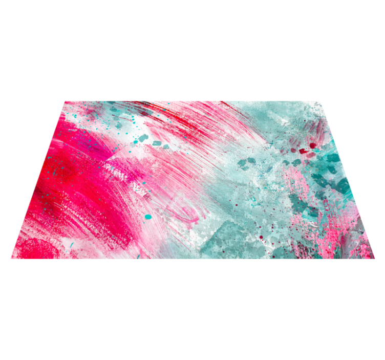 Alfombra vinílica moderna salpicadura de colores - TenVinilo