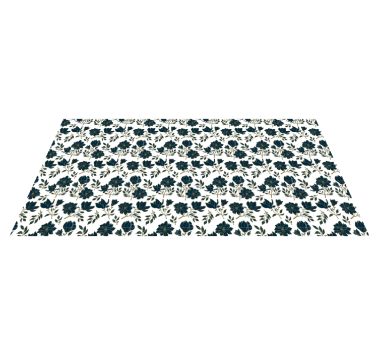 Alfombra vinílica flores diseño de belleza floral - TenVinilo