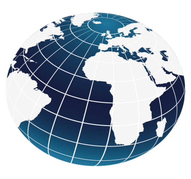 Alfombra vinílica mapamundi diseño global azul - TenVinilo