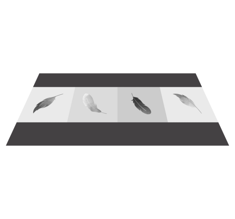 Alfombra vinílica animales minimalismo de plumas - TenVinilo