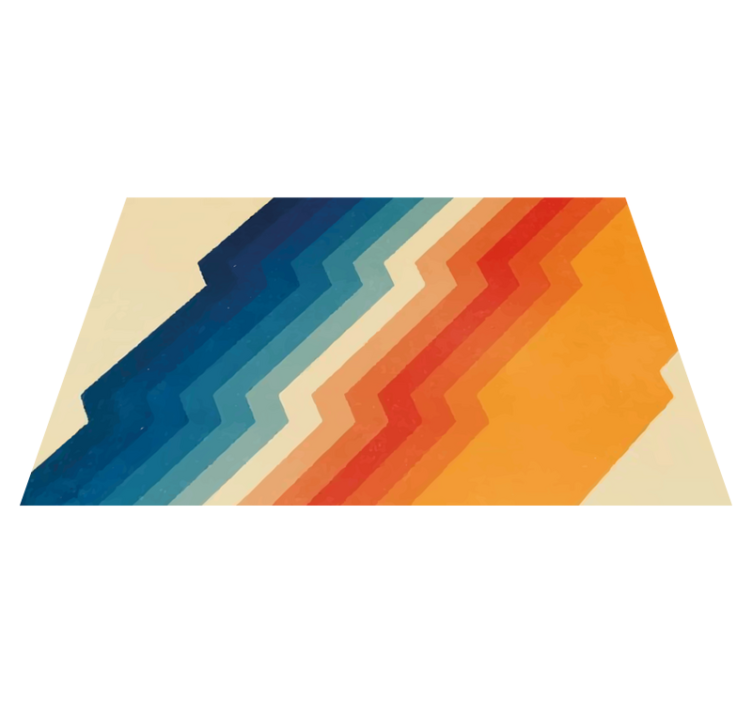 Alfombra vinílica salón zigzag dinámico - TenVinilo