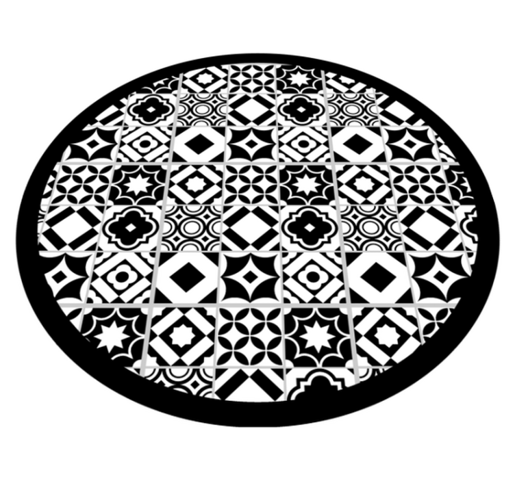 Alfombra vinílica mosaico motivo monocromático - TenVinilo