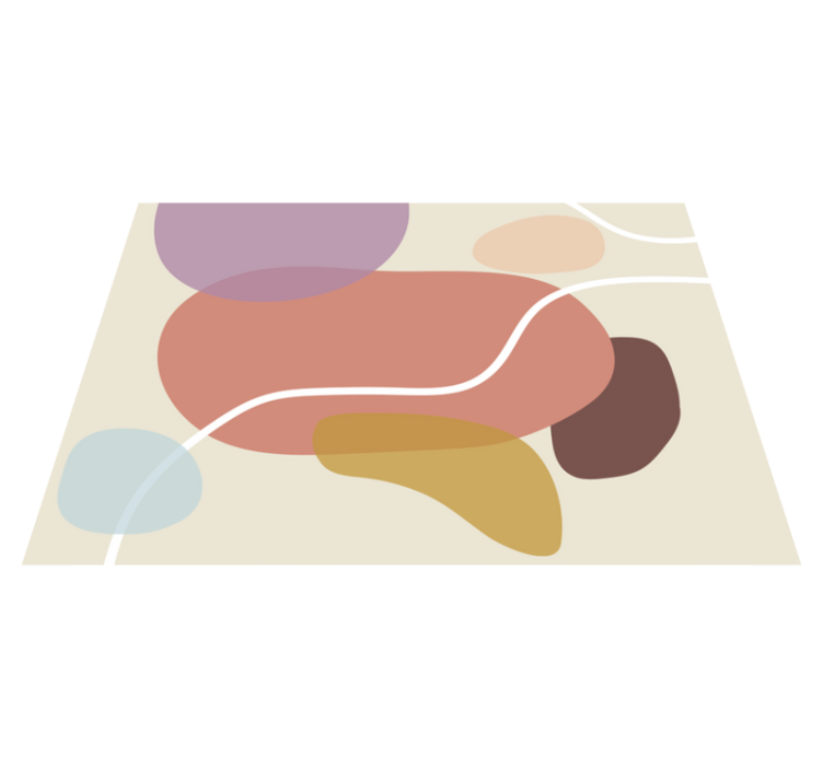 Alfombra vinílica moderna formas orgánicas - TenVinilo