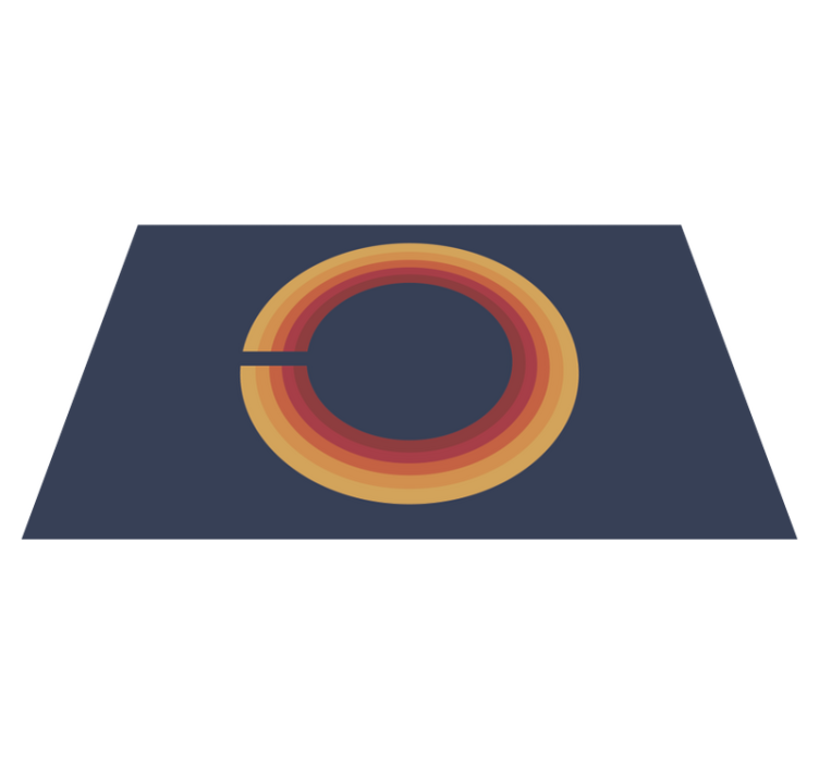 Alfombra vinílica vintage diseño solar retro - TenVinilo