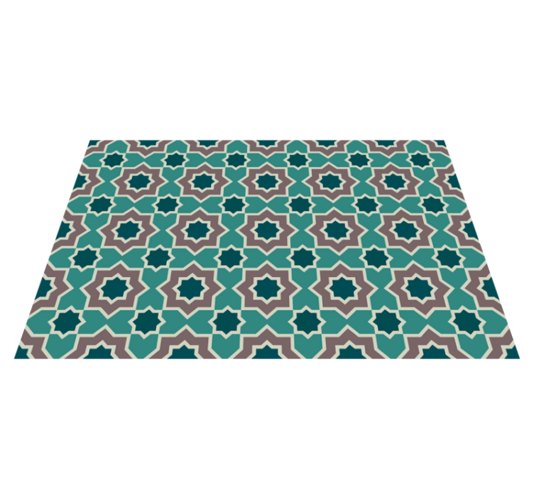 Alfombra vinílica mosaico motivo estrella decorativa - TenVinilo