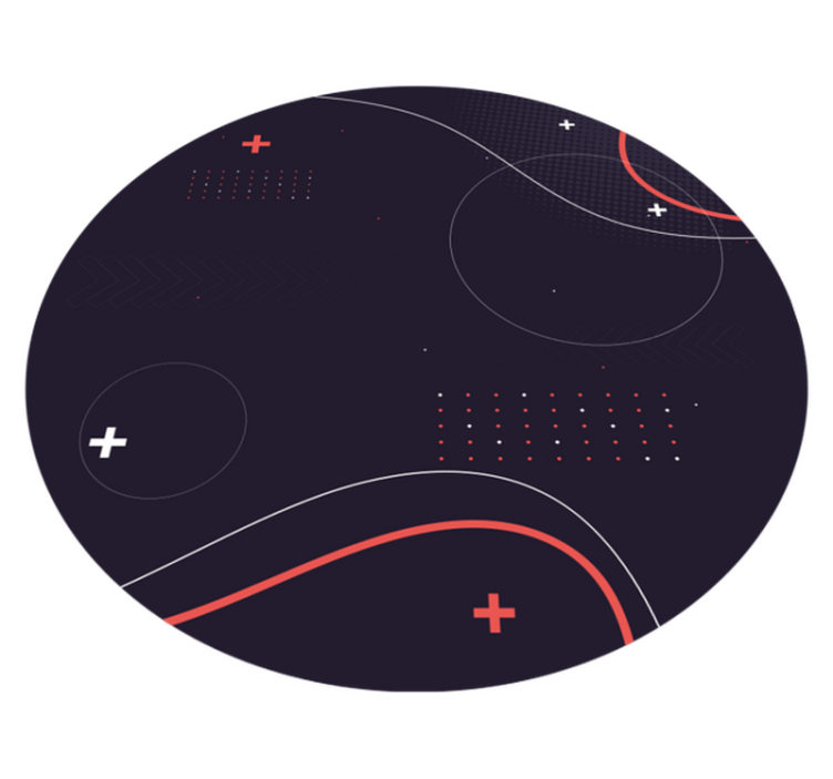 Alfombra vinílica moderna patrones curvos abstractos - TenVinilo