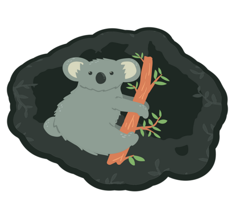 Alfombra vinílica animales lindo dije de koala - TenVinilo