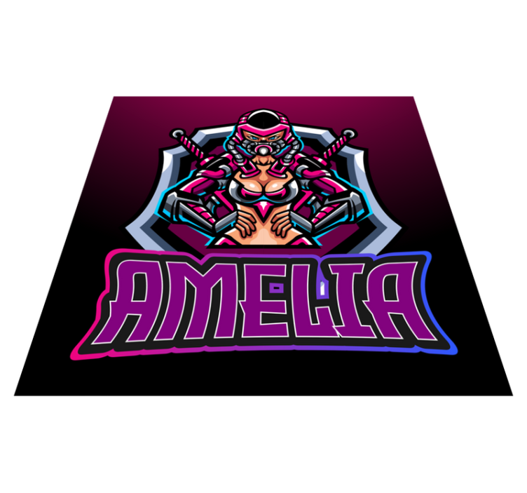 Alfombra vinílica juvenil heroína del juego con nombre - TenVinilo