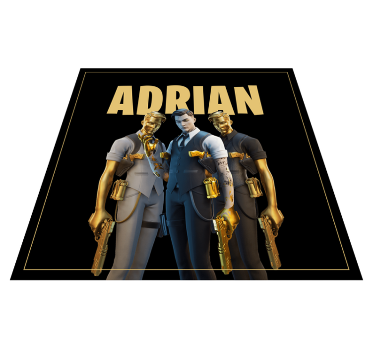 Alfombra vinílica juvenil personajes de trío personalizados - TenVinilo