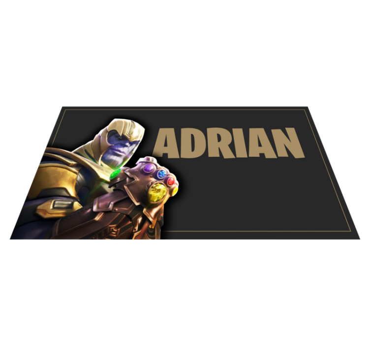 Alfombra vinílica dormitorio Máscara de oro de videojuego - TenVinilo