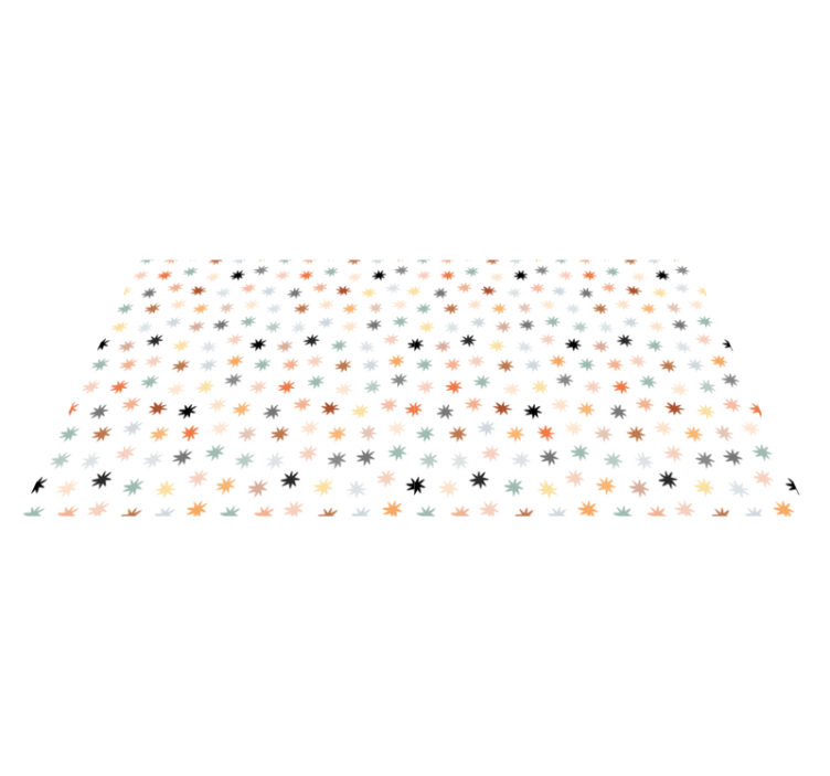 Alfombra vinílica de estrellas patrón de estrellas colorido - TenVinilo