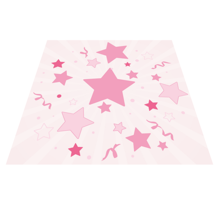 Alfombra vinílica de estrellas motivo festivo rosa - TenVinilo