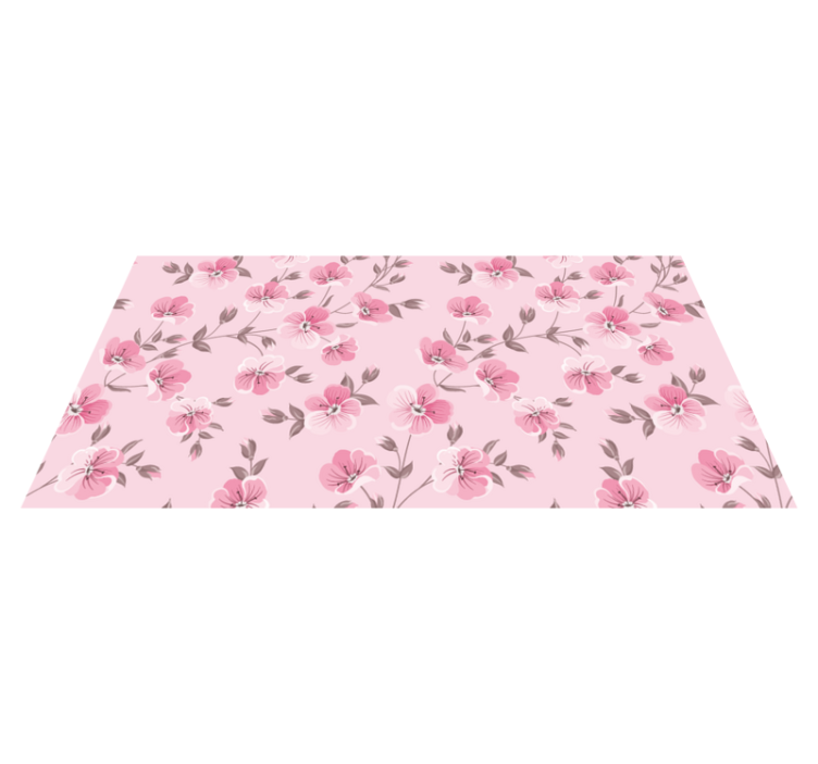Alfombra vinílica flores Patrón rosa floreciente - TenVinilo