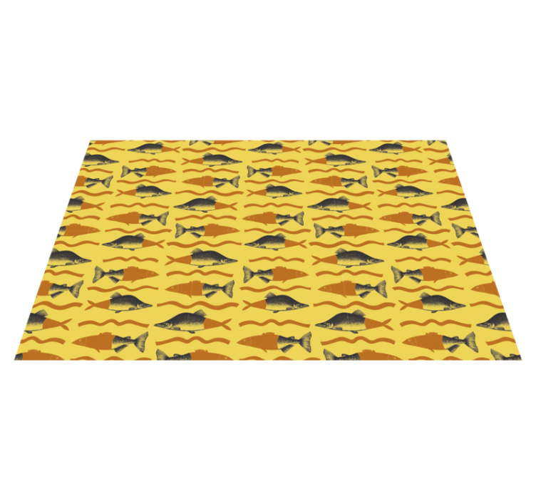 Alfombra vinílica animales motivo de pez amarillo - TenVinilo