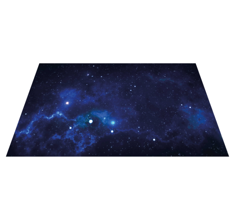 Alfombra vinílica de estrellas escena de nebulosa cósmica - TenVinilo
