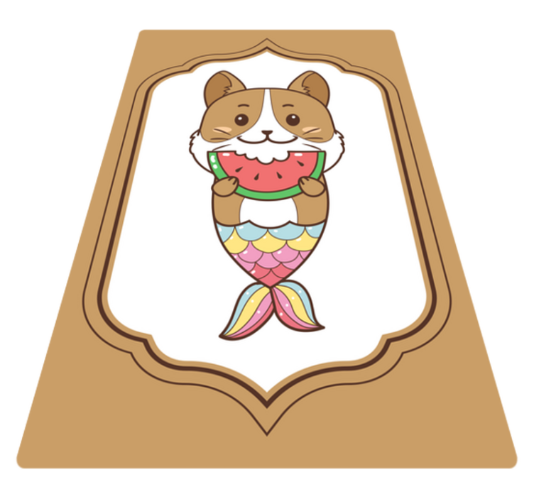 Alfombra vinílica animales lindo personaje de sirena - TenVinilo