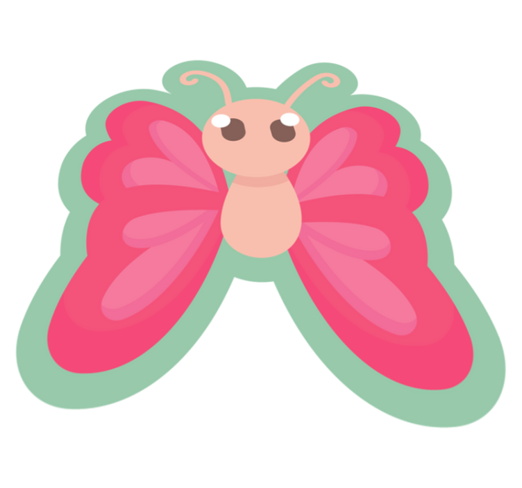 Alfombra vinílica infantil fantasía de mariposa brillante - TenVinilo