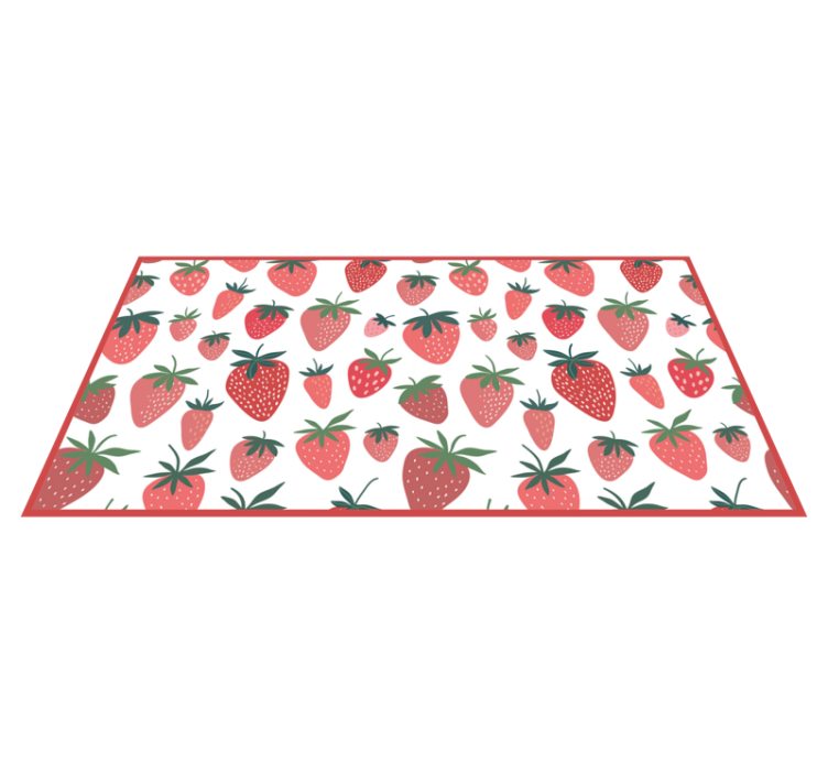 Alfombra vinílica cocina delicias de fresas jugosas - TenVinilo