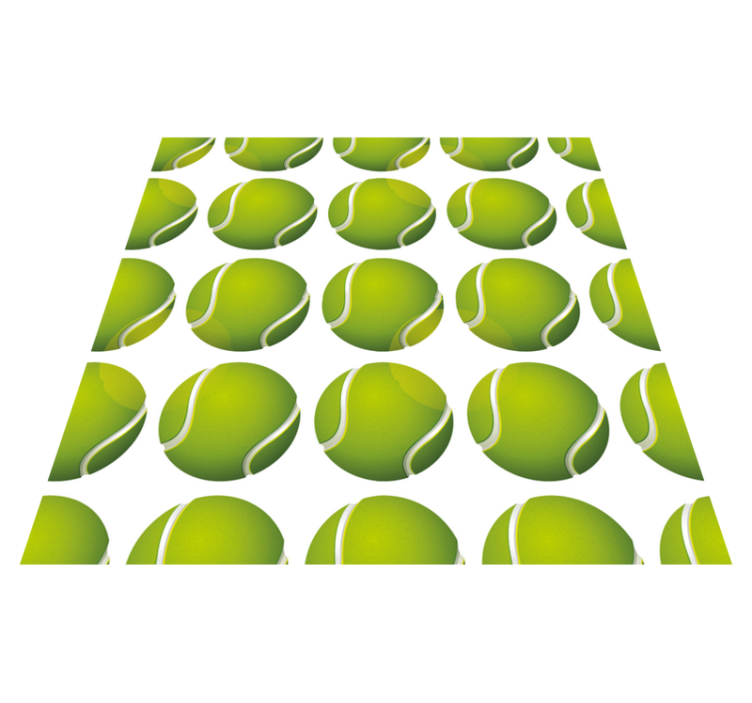 Alfombra vinílica dormitorio Patrón de tenis verde moderno - TenVinilo
