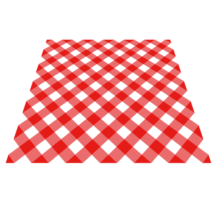 Alfombra vinílica rayas motivo de cuadros carmesí - TenVinilo