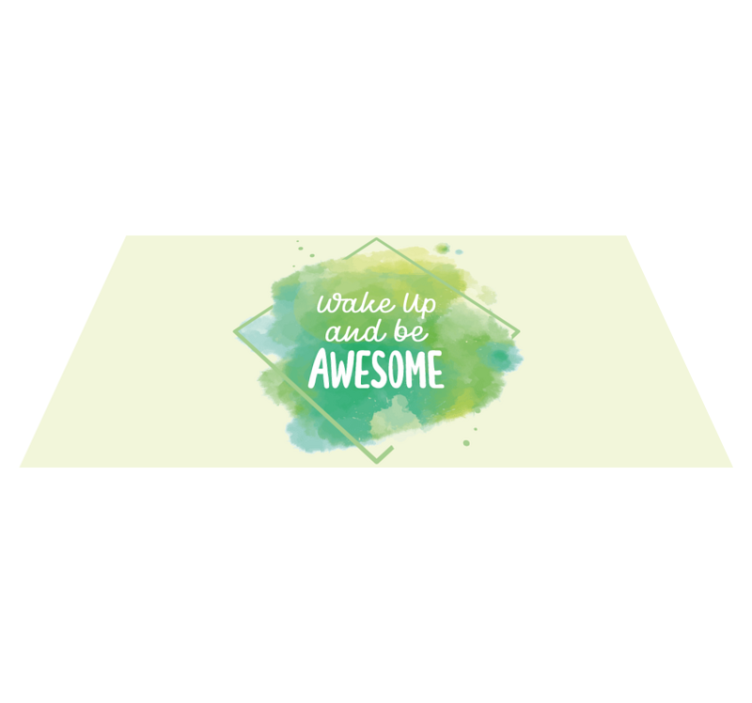 Alfombra vinílica frase despertar excepcional - TenVinilo