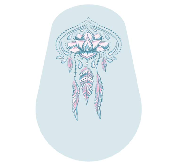 Alfombra vinílica mandala patrón de loto - TenVinilo