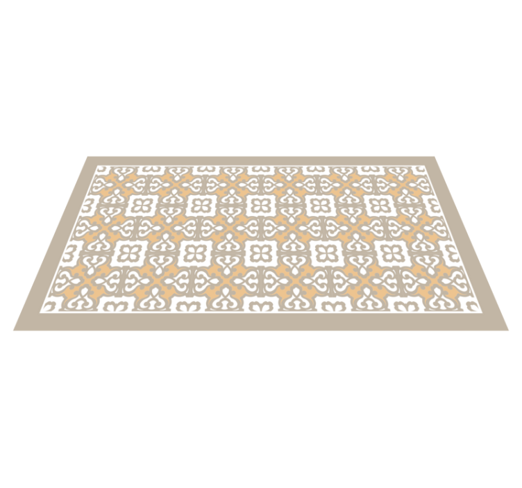 Alfombra vinílica mosaico con acentos elegantes - TenVinilo