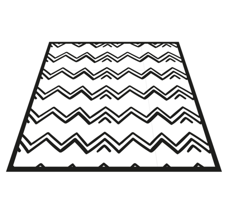 Alfombra vinílica minimalista estilo zigzag - TenVinilo
