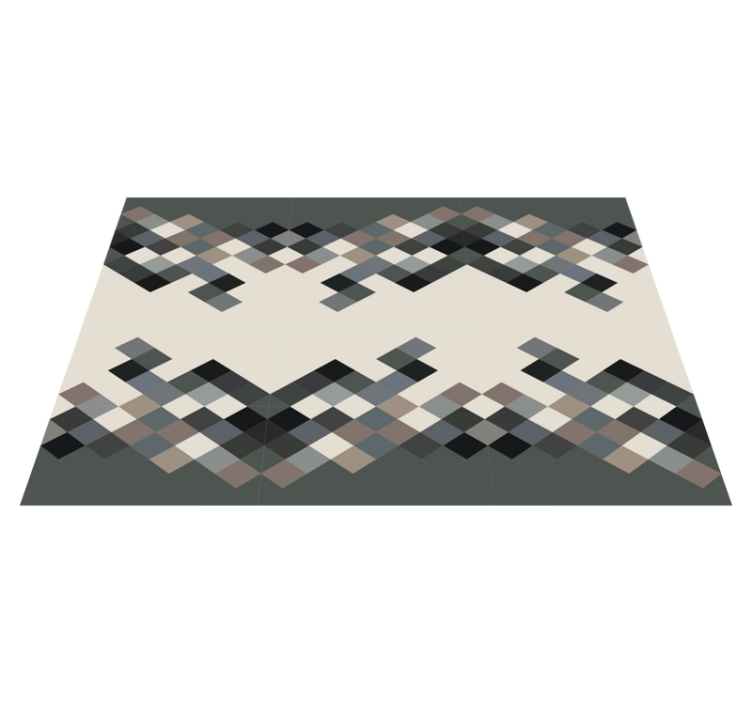 Alfombra vinílica mosaico diseño geométrico contemporáneo - TenVinilo
