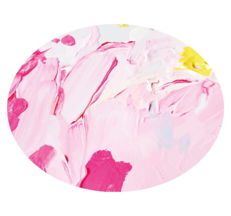Alfombra vinilo redonda Trazo de pincel acrílico colorido - TenVinilo