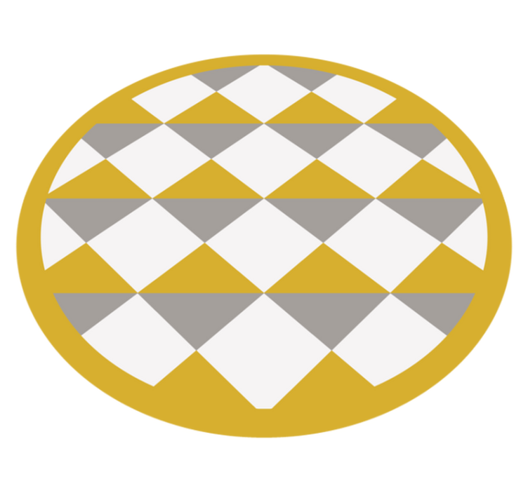 Alfombra vinílica geométrica círculo con patrón de diamante - TenVinilo