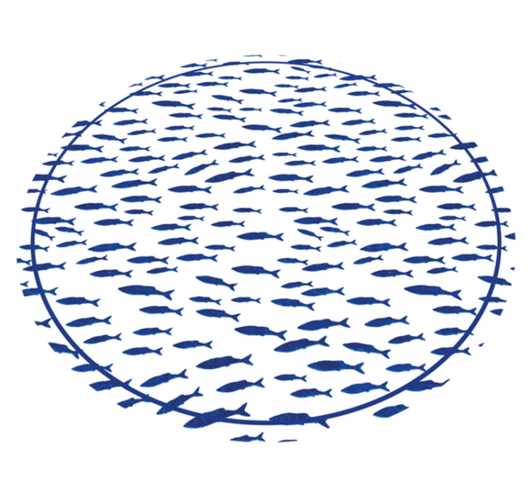 Alfombra vinílica animal print banco de peces - TenVinilo