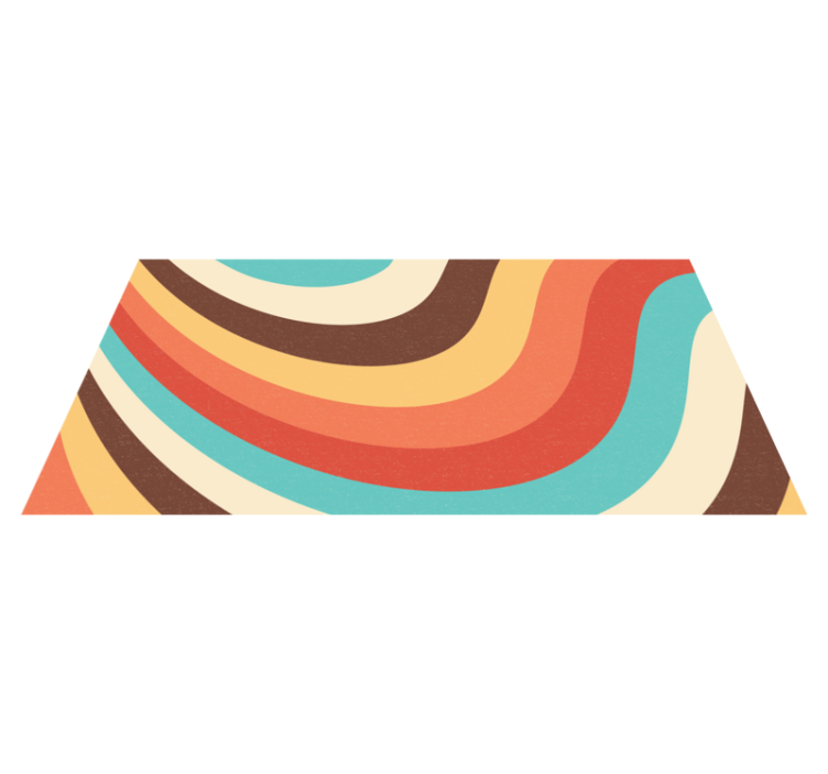 Alfombra vinílica moderna patrón de onda retro - TenVinilo