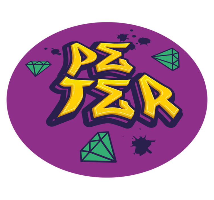 Alfombra vinílica personalizable arte y diamantes - TenVinilo