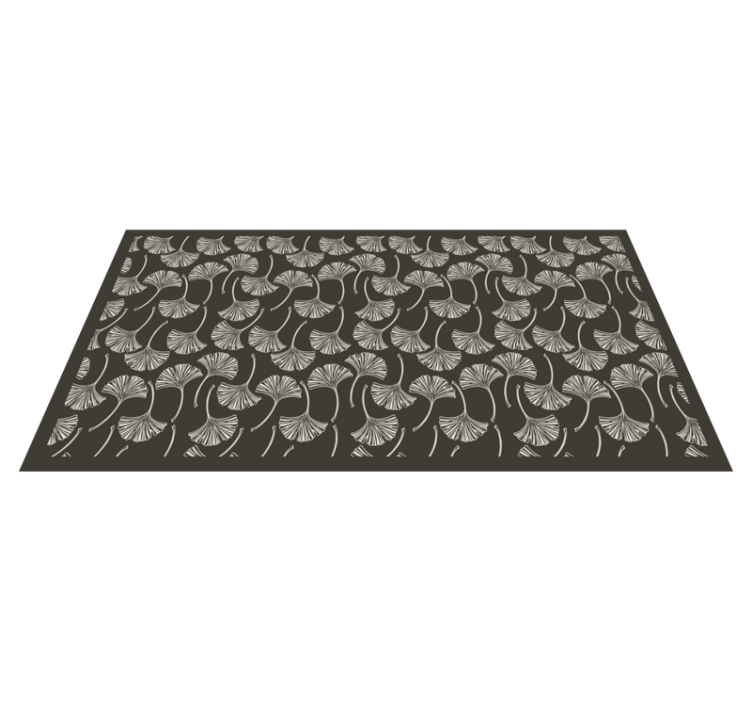 Alfombra vinílica flores motivo de hoja de ginkgo - TenVinilo