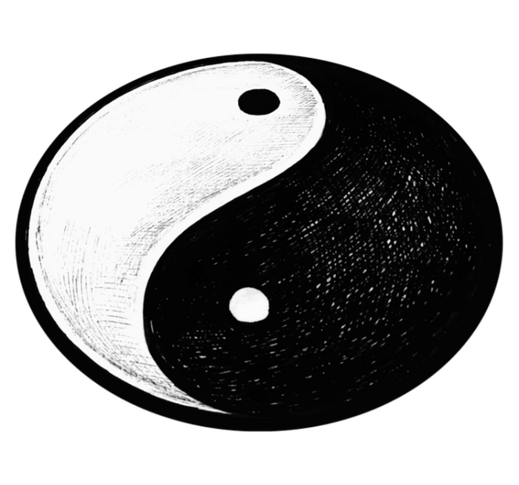 Alfombras vinílicas modernas Equilibrio original yin yang - TenVinilo