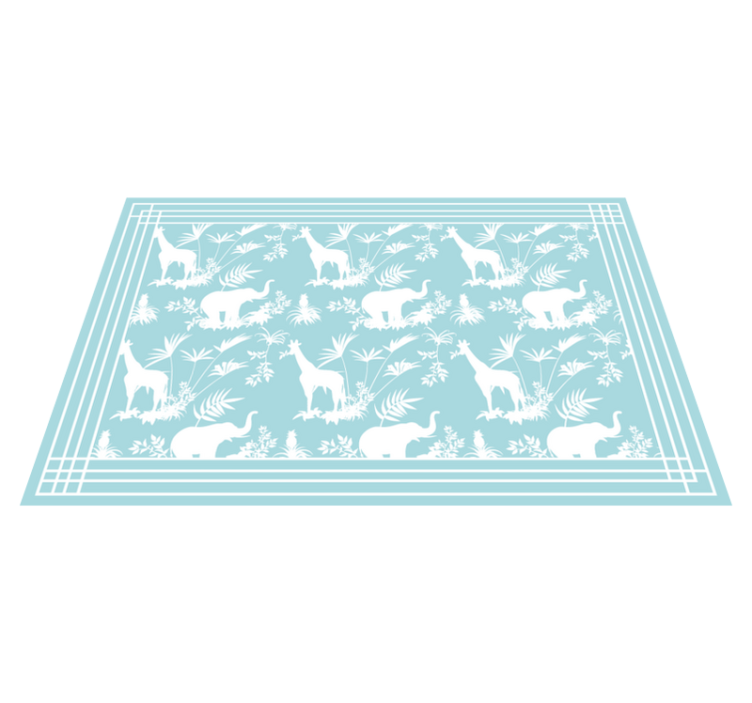 Alfombra vinílica bebé escena de safari en la jungla - TenVinilo