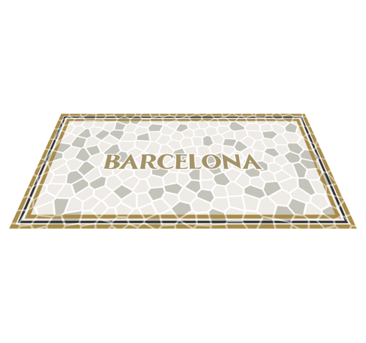 Alfombra vinílica mosaico patrón geométrico de barcelona - TenVinilo