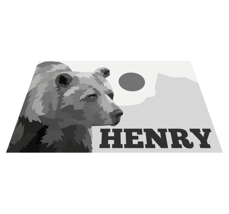 Alfombra vinílica personalizable oso personalizable - TenVinilo