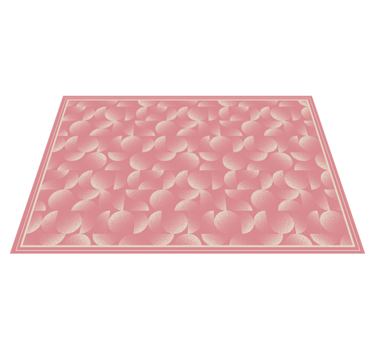 Alfombra vinílica rosa patrón de hoja de ginkgo - TenVinilo
