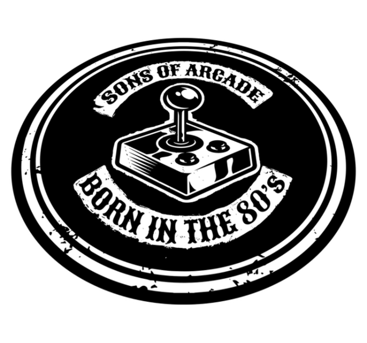 Alfombra vinílica frase nostalgia arcade nacida en los 80 - TenVinilo