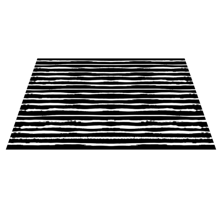 Alfombra vinílica rayas Lineas en blanco y negro - TenVinilo