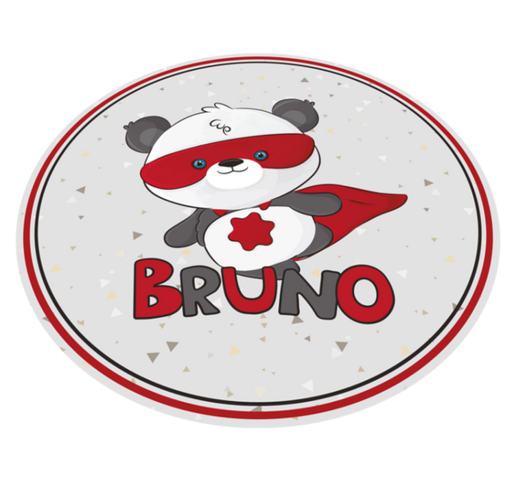 Alfombra vinílica infantil personalizable Superpanda - TenVinilo
