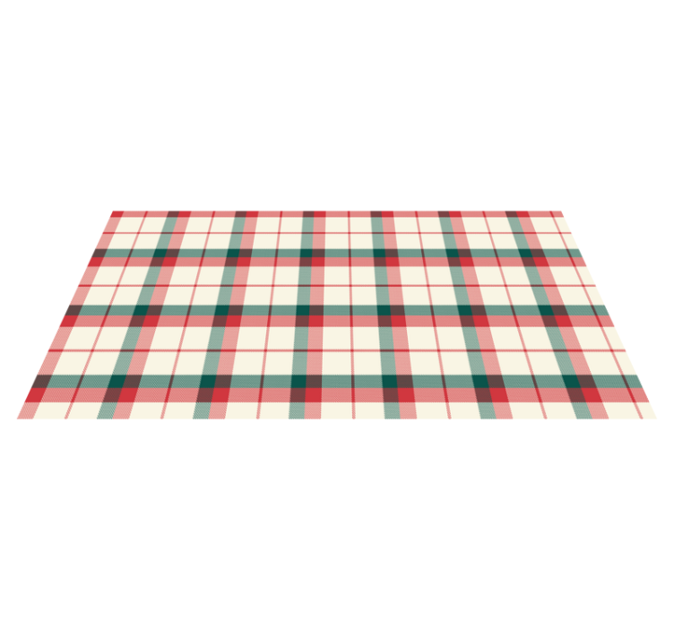 Geometric Christmas Tartan vinyl rug - TenVinilo