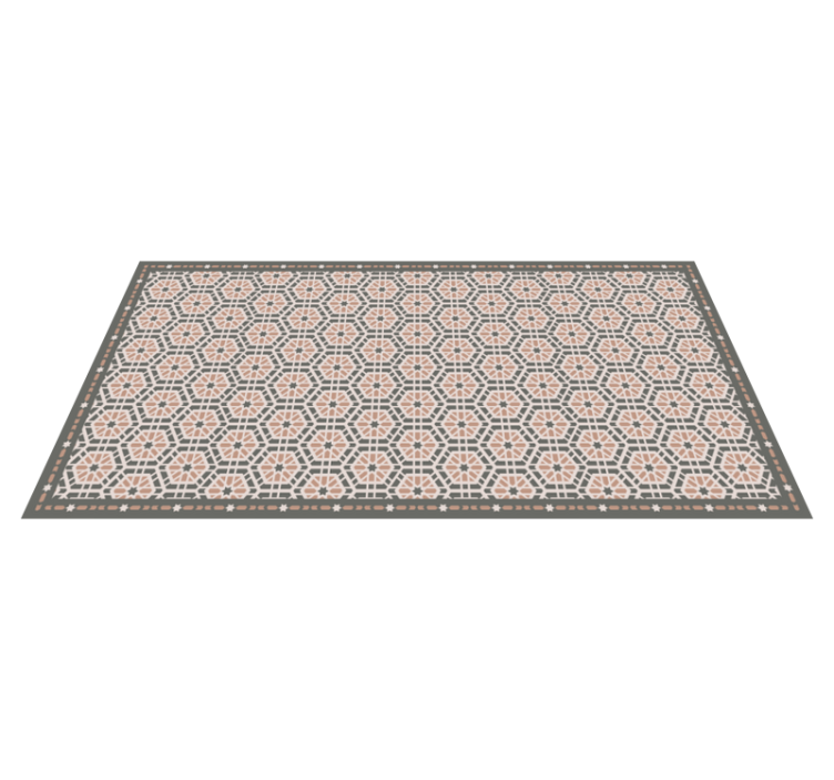 Alfombra vinílica hidráulica patrón gótico portugués - TenVinilo