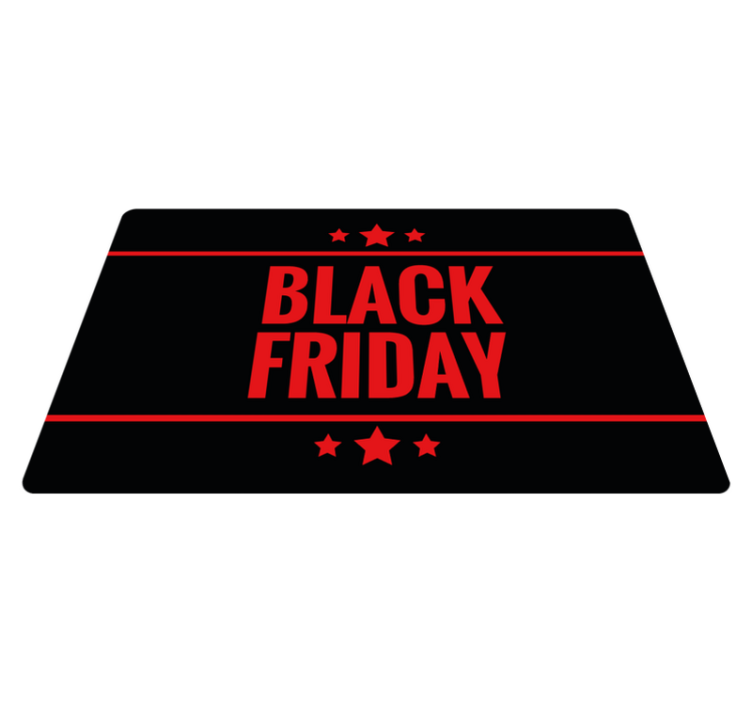 Alfombra vinílica negra y roja Black Friday - TenVinilo