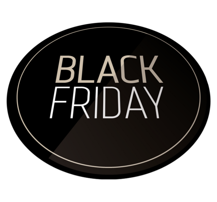 Alfombra vinilo redonda elegante Black Friday - TenVinilo